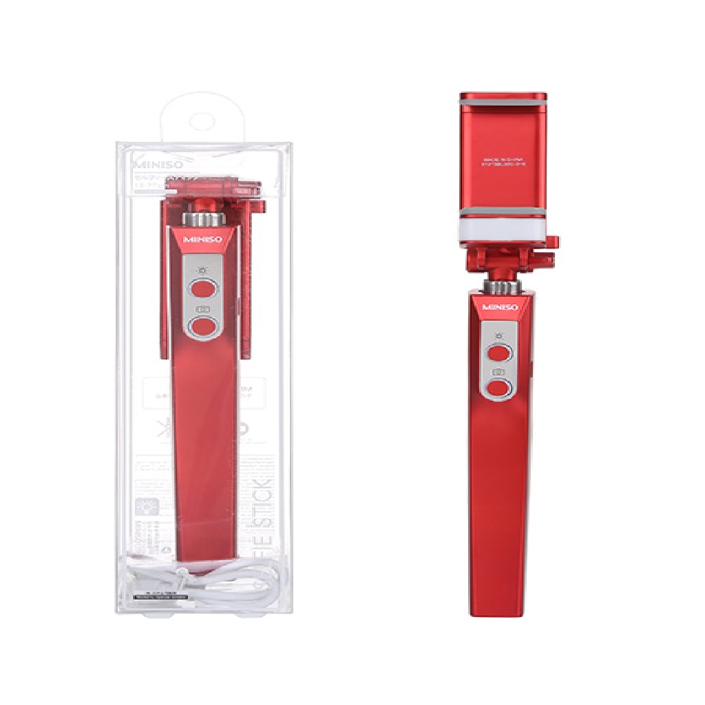 Palito para Selfie con Conexion Bluetooth (Rojo)