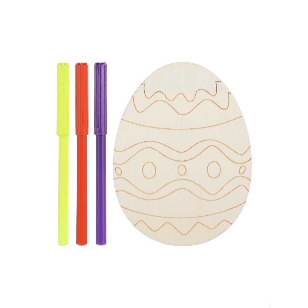 Set de Madera para Pintura (Huevo Pascua)
