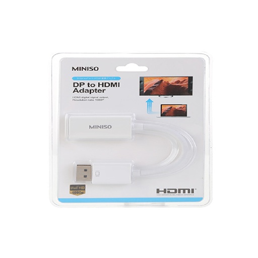 [4514255089216] Adaptador DP a HDMI (Blanco)