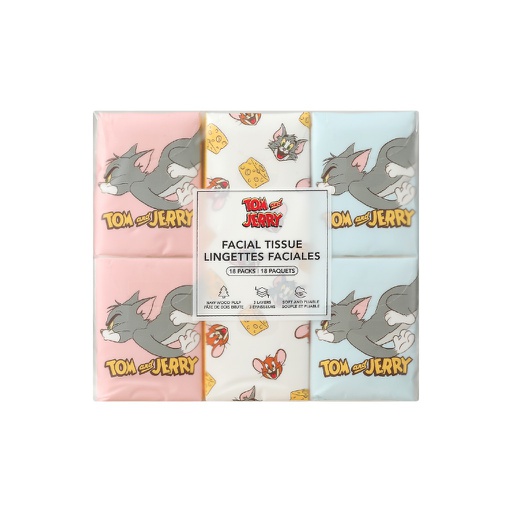 [6941447586730] Pañuelo Facial Desechable Tom and Jerry (18 unidades)