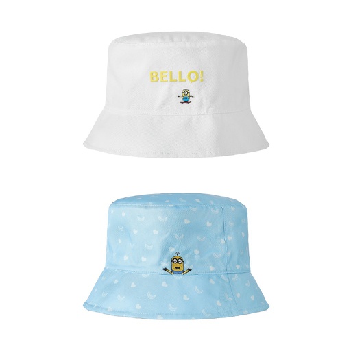 [6931798826050] Bucket Hat Minions (Celeste, Blanco)